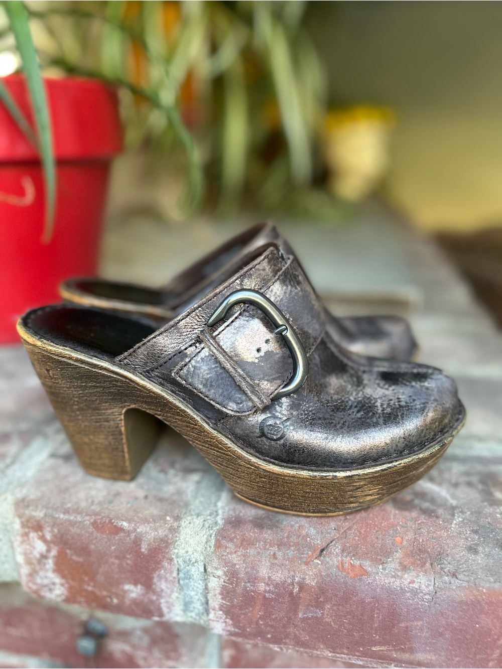 Born platform mule clogs